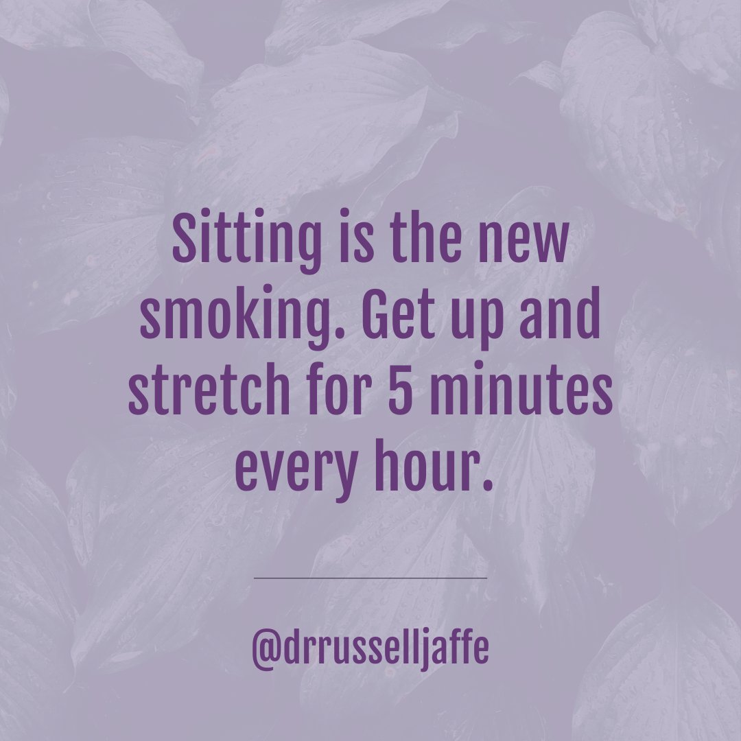 DrRussellJaffe's tweet photo. Sitting is the new smoking. Most chronic ill health is due to a short list of risk behaviors and lifestyle choices, including lack of physical activity. Learn more about chronic illness, and how to prevent: https://t.co/1XjxDrRkEw https://t.co/Yh7gifNofC