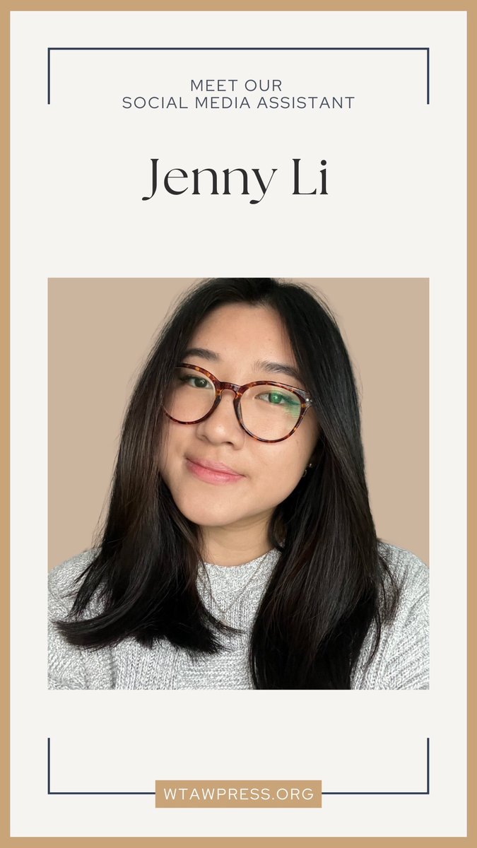 WTAW welcomes Jenny Li to the team as our new social media assistant! Her role is a critical one for the press, and we’re thrilled she's taken it on. Thanks to The Litt Family Foundation for generously funding this position. mailchi.mp/wtawpress.org/…  #writingcommunity #indiepress
