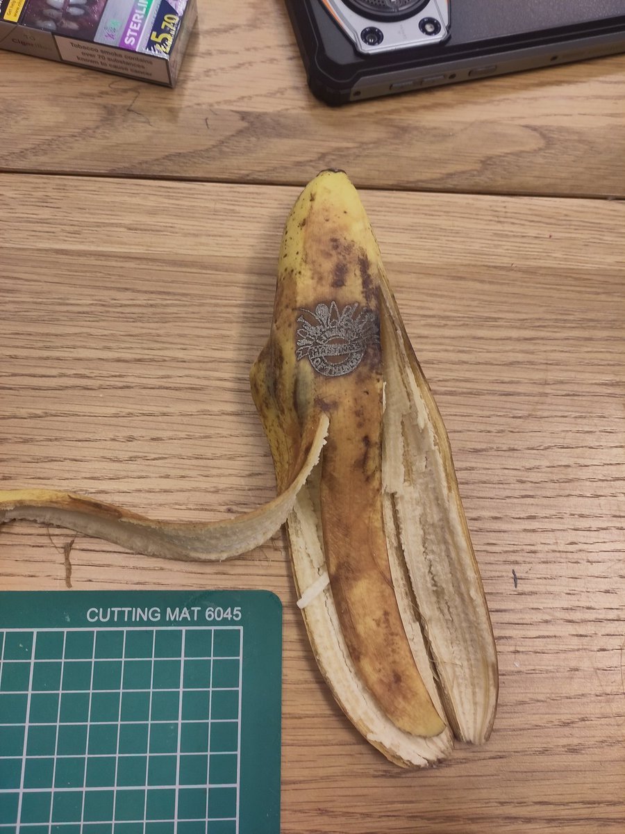 We have a new mascot. Also, #MakeAndMendBexhillAndBeyond have a laser engraver and they are not afraid to use it...