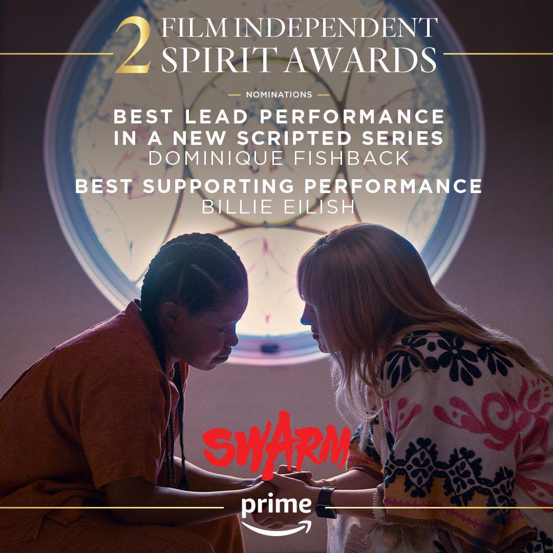 Who’s your favorite Spirit Award nominees? 🐝 

Congrats @domfishback and <a href="/billieeilish/">billie eilish</a>!