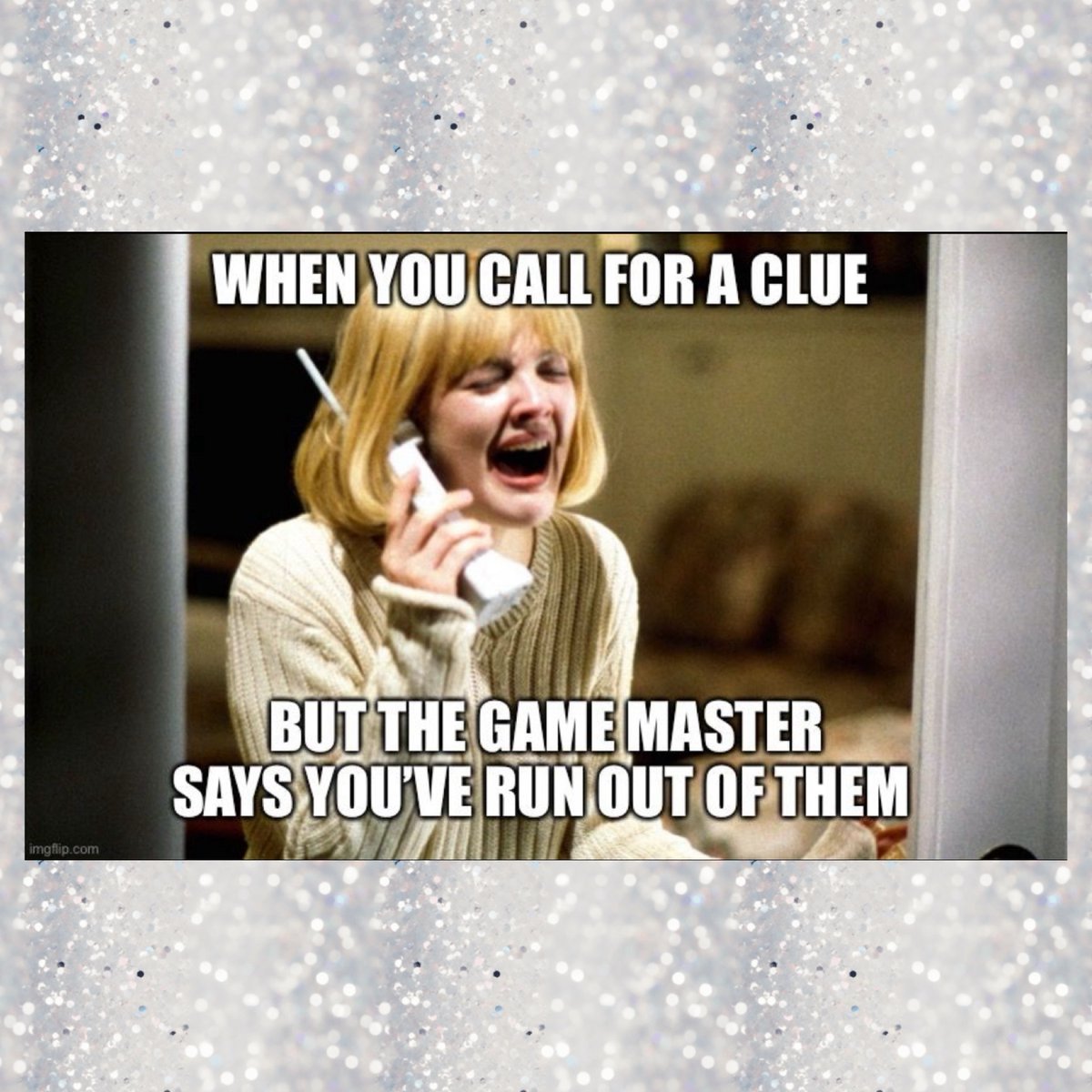 Luckily at Stumptown Escape Games your team never has to worry about this 😎 #unlimitedhelp #unlimitedclues #clues #gamemasters #youraskisourresponse #neveralone #werealwayswatching #likesanta #butcooler #yeswesawthattoo