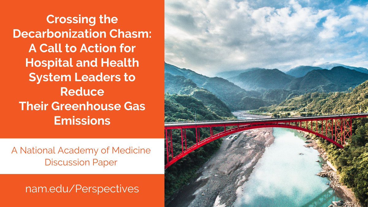 Currently, U.S. health care lags behind other industries in terms of sustainability management and disclosures. A new #NAMPerspectives can help lead the way to mitigate health organization emissions: bit.ly/417BFwo #ClimateActionforHealth #COP28