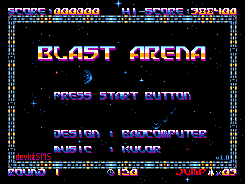 badcomputer0's tweet image. I released v1.0 of my SEGA Master System game Blast Arena. helpcomputer.itch.io/blast-arena

#devkitSMS #mastersystem #homebrew