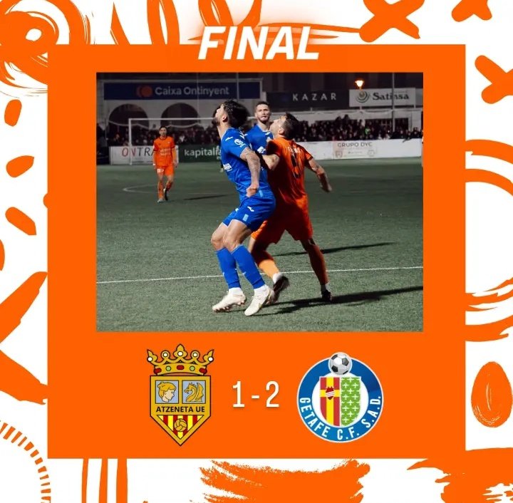 𝗙𝗜𝗡𝗔𝗟

#AtzenetaUE 1️⃣-2️⃣ <a href="/GetafeCF/">Getafe C.F.</a>

#UnPobleUnEquip 🧡 | #PassióTaronja
