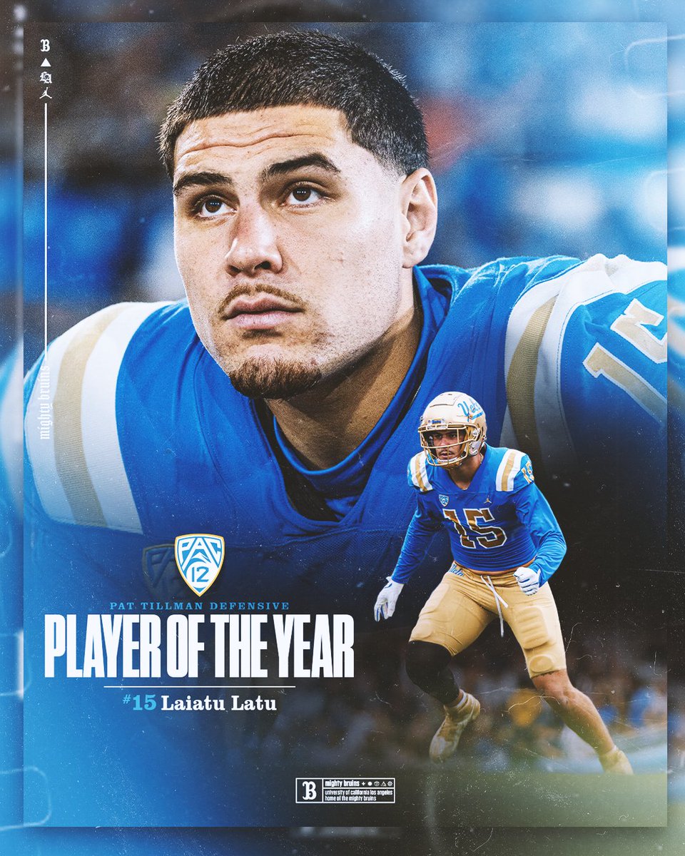 🏆 Laiatu Latu is the Pac-12 Pat Tillman Defensive Player of the Year! #GoBruins