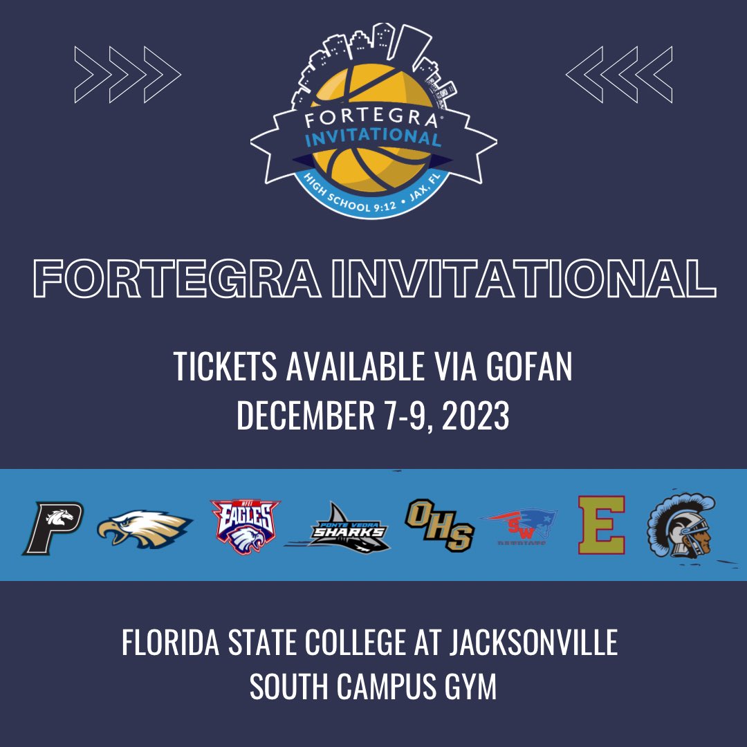 High School 9:12 (@highschool912) on Twitter photo Get ready for the best basketball talent in Jax for the sixth annual Fortegra Invitational 🏀
Tickets can be purchased in advance via <a href="/GoFanHS/">GoFan</a>! Get ready for the best basketball talent in Jax for the sixth annual Fortegra Invitational 🏀
Tickets can be purchased in advance via <a href="/GoFanHS/">GoFan</a>!