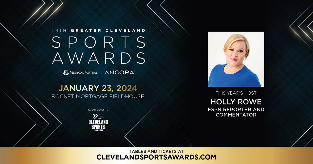 CLESports's tweet image. The moment you’ve all been waiting for! 🎉🤩

We are thrilled to announce that ESPN reporter and commentator, @sportsiren, is going to lead the honors at the 24thGreater Cleveland Sports Awards presented by @medmutual and @AncoraHoldings as we recognize all of the top athletic…
