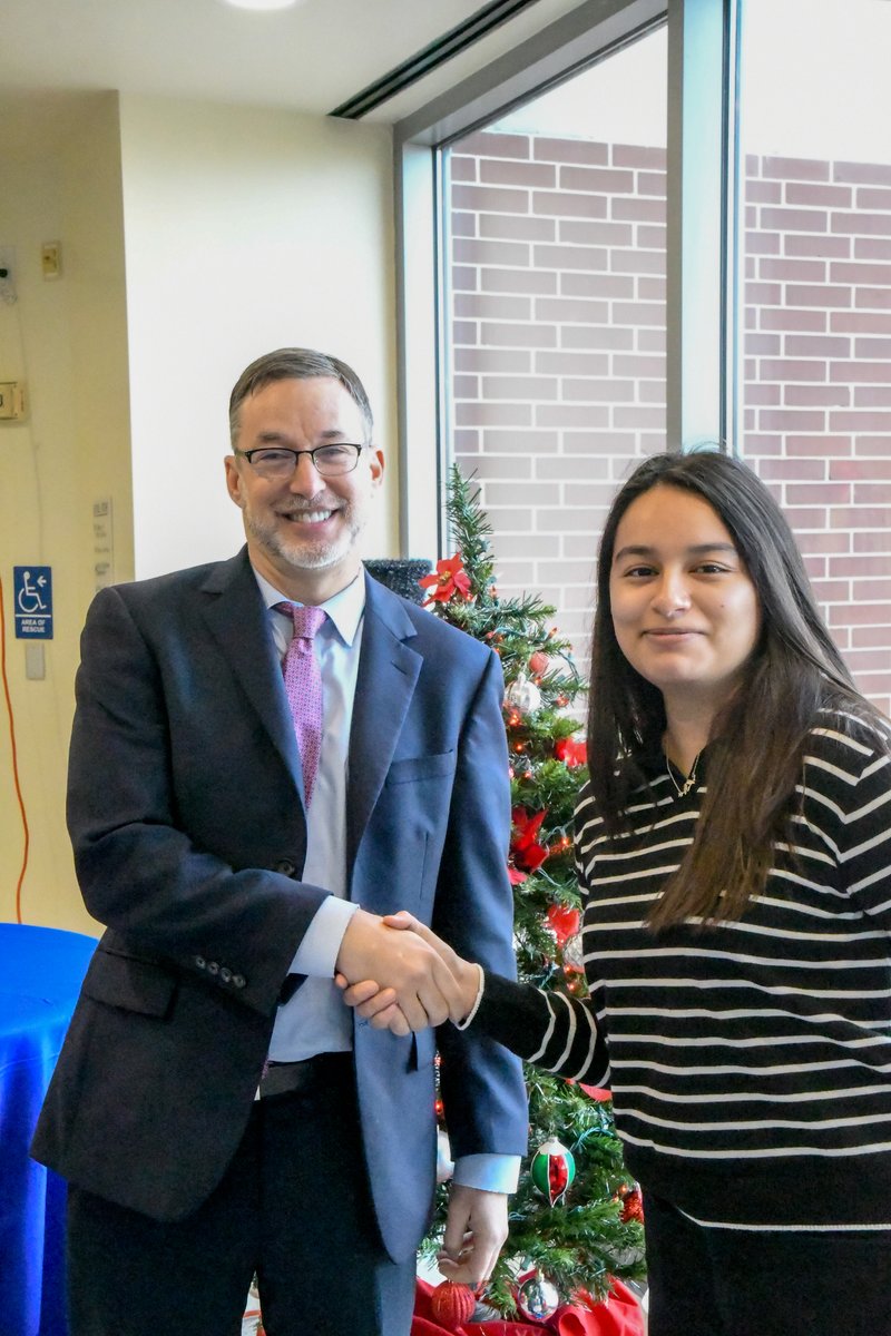 The College of Public Service providing Coffee, Donuts, thumbs-up and handshakes to support our students studying for finals. #uhd #finishstrong #gators