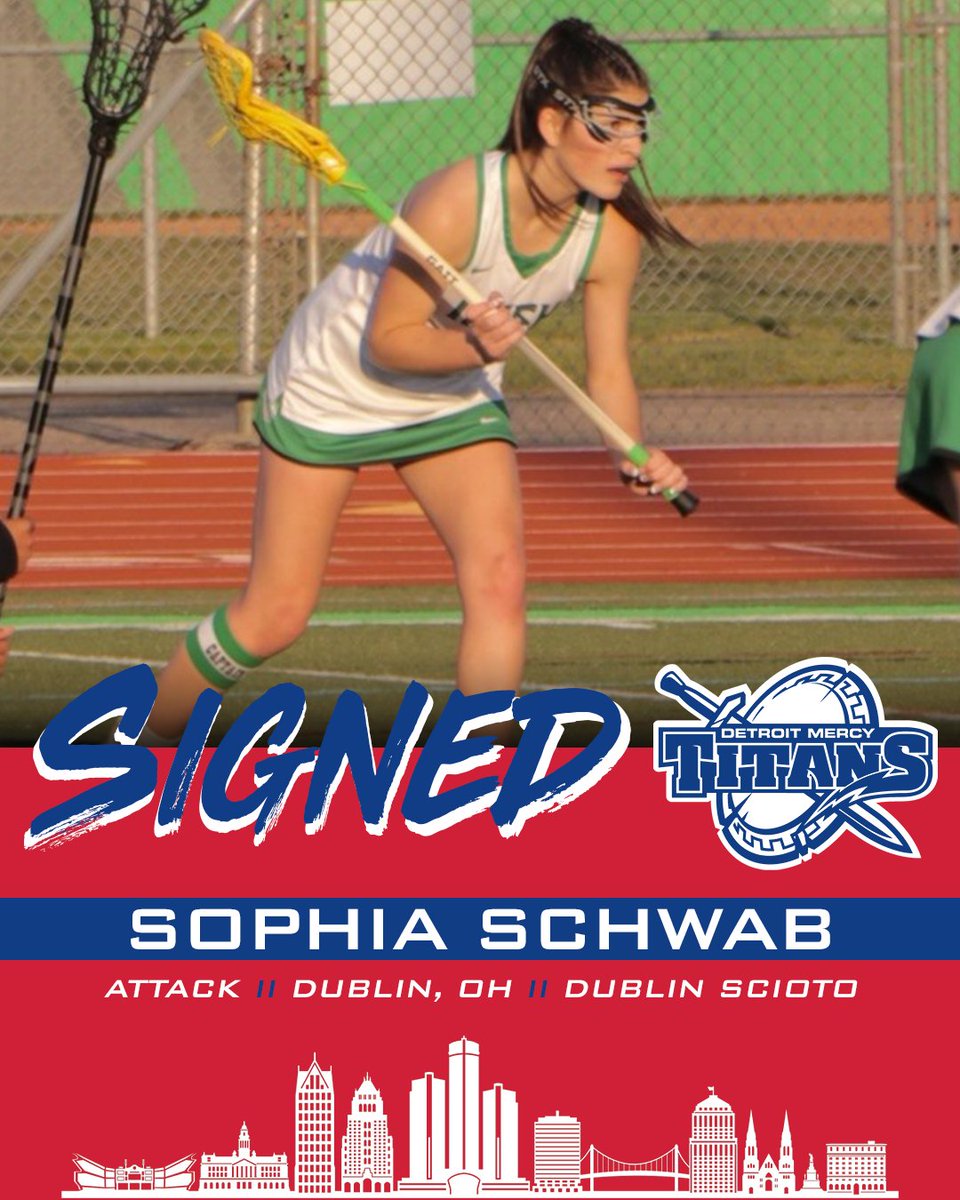 . <a href="/sophiaschwab10/">Sophia Schwab</a> is a Titan!

🥍 First Team All-Conference in all three seasons &amp; was First Team All-Region as a sophomore &amp;  junior
🥍 Has 215 career goals &amp; 84 assists, including a school-record 103 goals as a junior
🥍 Played club with Impact Lacrosse

#DetroitsCollegeTeam⚔️