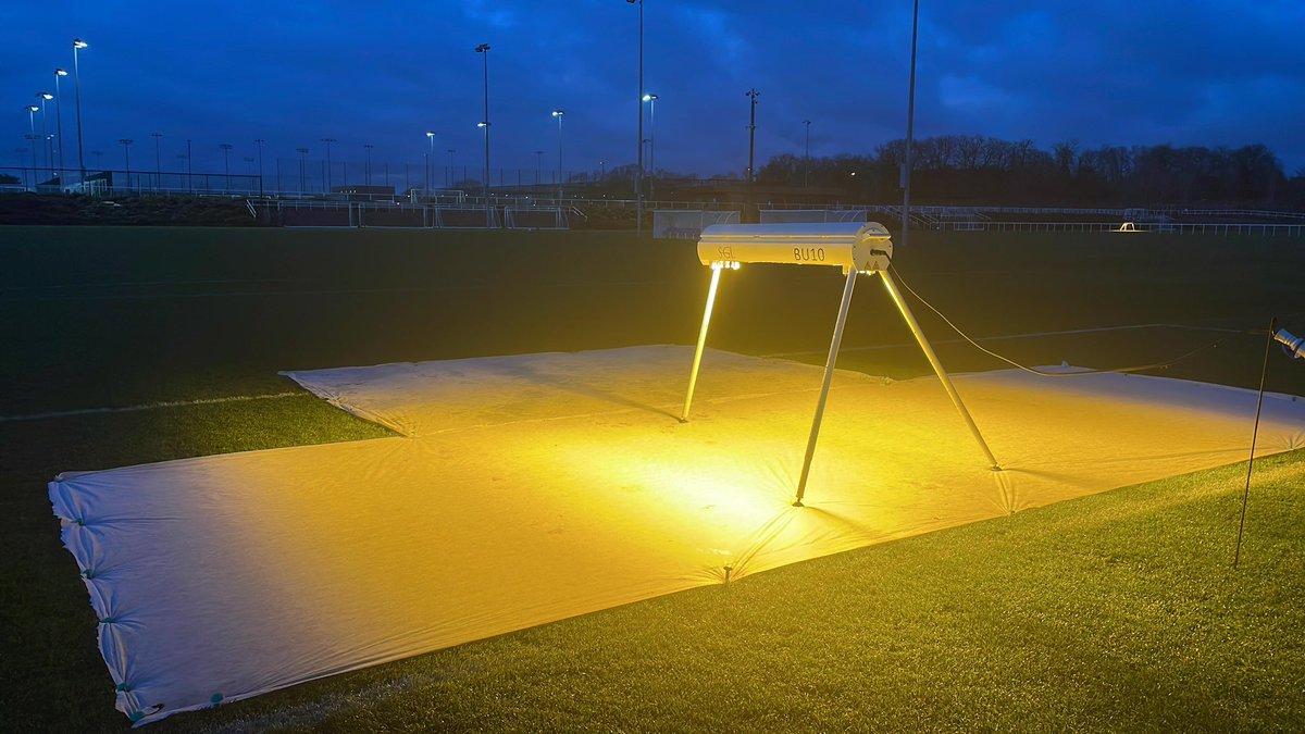 Finally, after all the rain, we managed a productive day on the grass at Seagrave! Drag brush against followed by a Honda back in for P10&amp;GK2. Lights and sheets out to help tiring goalmouths. Sticking with good cultural practices as much as possible to pull us through!🌱#LCFC