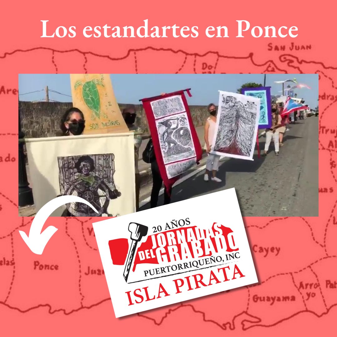 migumpierre's tweet photo. Próximos eventos de las Jornadas del grabado PR
▪️8 de diciembre:
Estandartes de ISLA PIRATA. 
Festival de las Artes, Escuela Especializada de Bellas Artes en Ponce. 5 pm
▪️15 de diciembre:
ISLA PIRATA, obra impresa y nuevos grabados. Museo Casa del Libro, Viejo San Juan. 7 pm https://t.co/r9eNYxAKwo