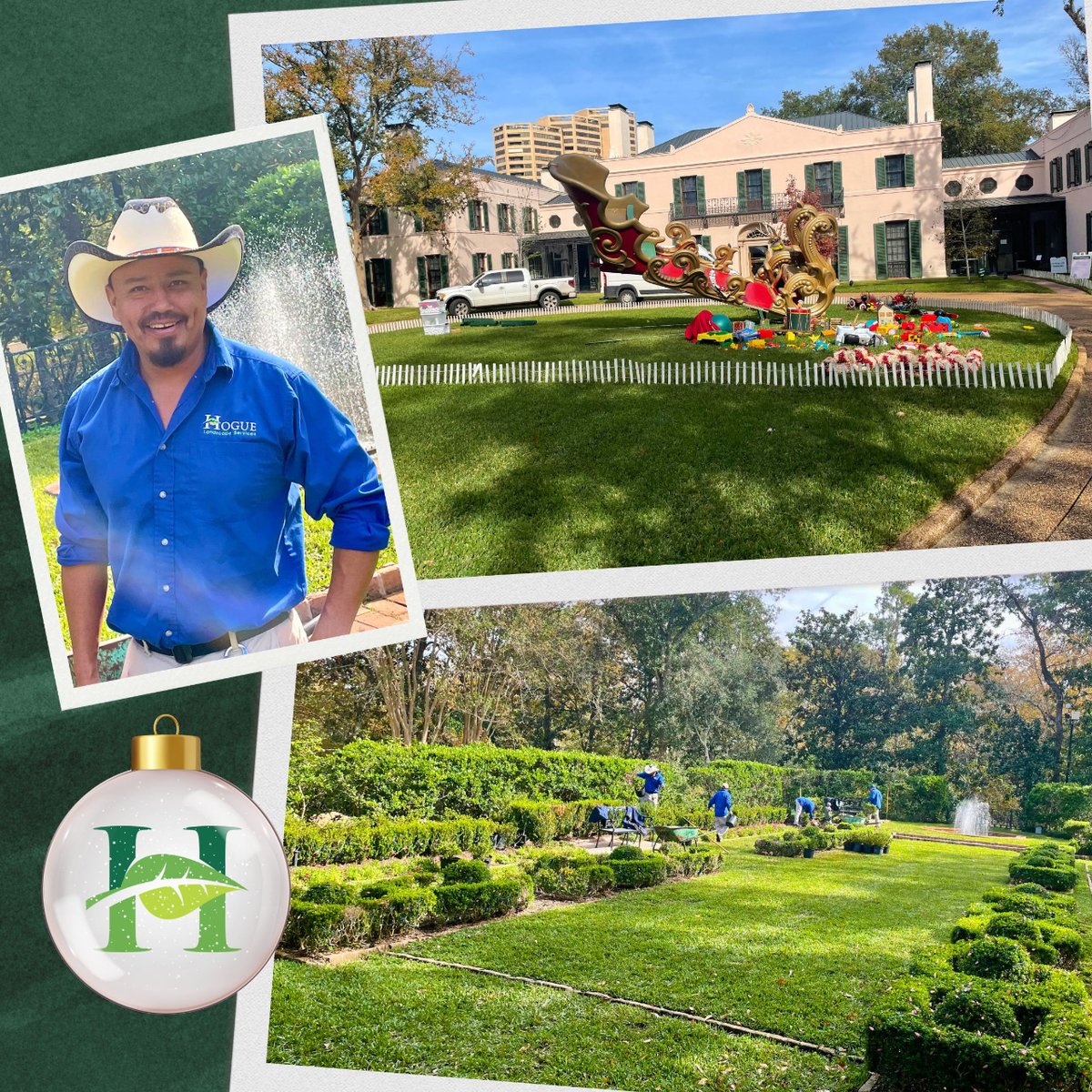 HogueLandscape's tweet photo. #TeamHogue Getting @mfahouston Bayou Bend ready for their annual Christmas Village that is set to run from December 8โ30, 2023! ๐๐โโ๏ธ #SeasonalColor #SeasonalDecor #LandscapeDesign #HoustonLandscaping #LandscapeServices #tistheseason #holidaydecor #holidayseason https://t.co/RmbCt2JxFc