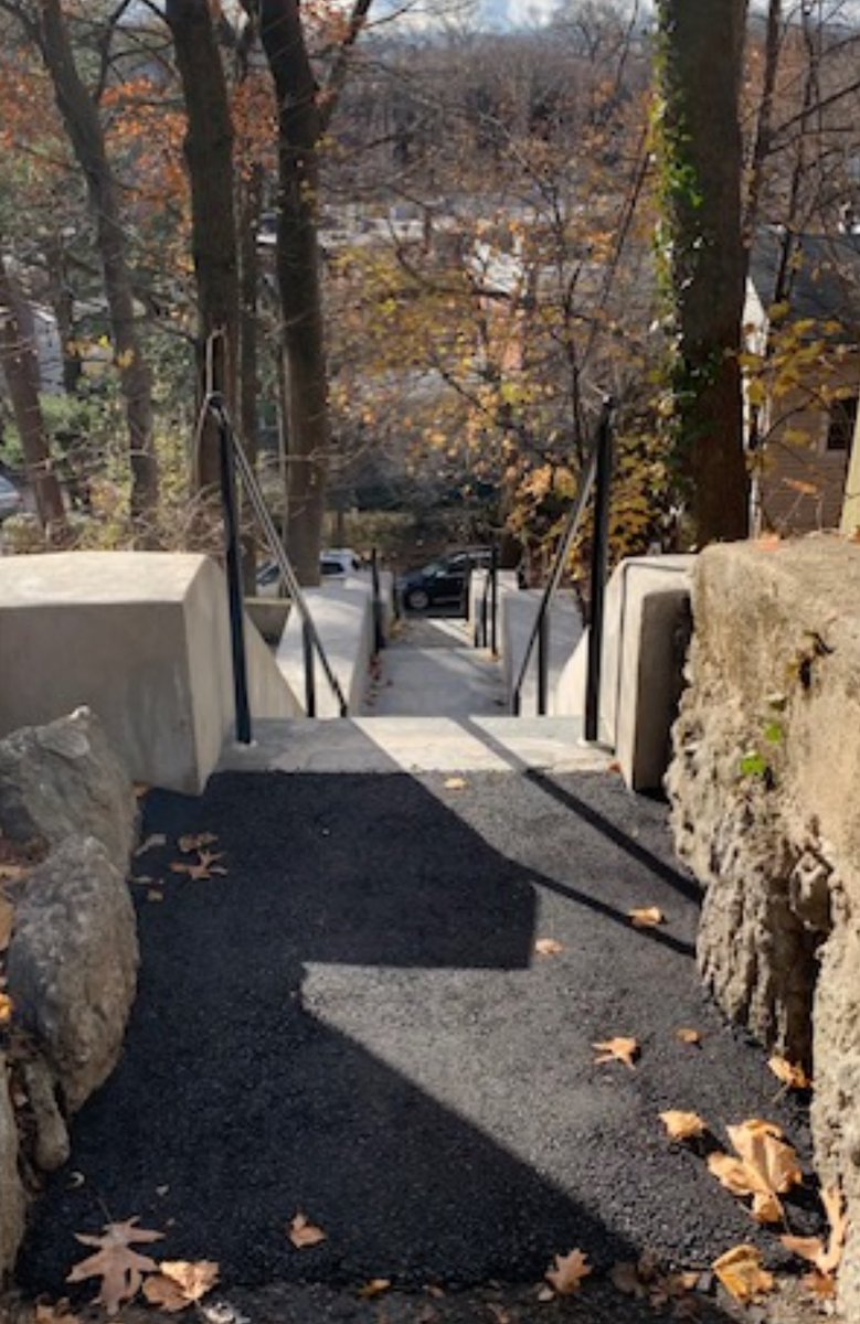 The PWD engineering team recently completed the rehabilitation of the Nottingham Path stairs in #BrightonMA.