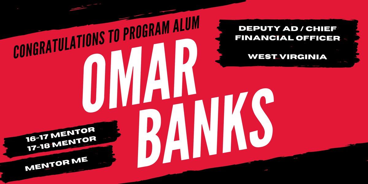 Congrats to CABMA Past President and two-time mentor <a href="/OBanks1/">Omar Banks, Ed.D., MBA, MS</a> on his move to <a href="/WVUSports/">WVU Sports</a>!

wvusports.com/news/2023/12/4…