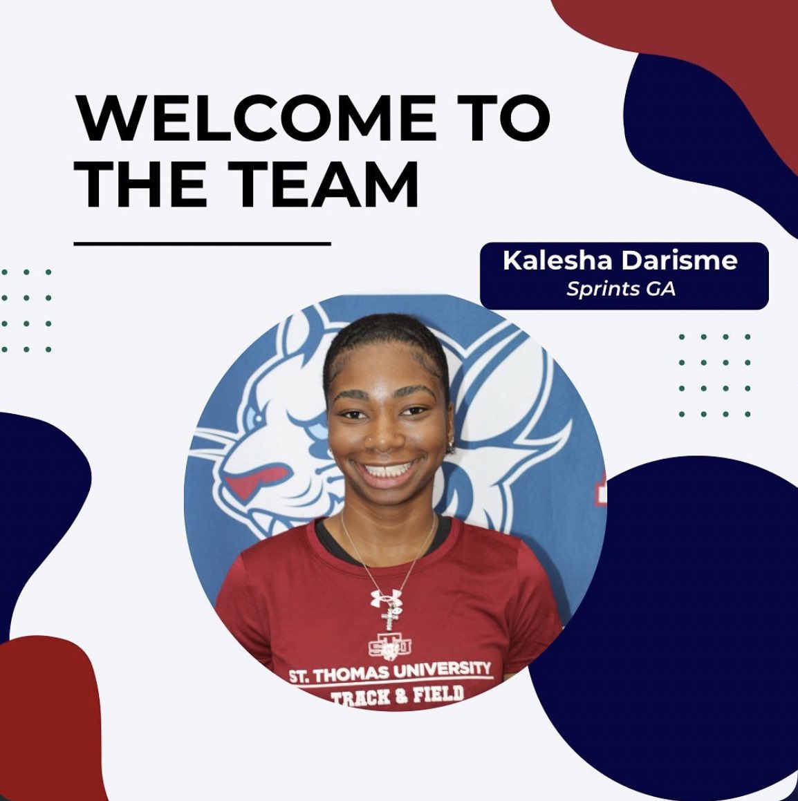 STU track and field welcomes four new faces to the program!🔥

-Coach Greg Barnes: Sprints
-Coach Carlos Flores: Throws
-GA Kevin Abelard: Jumps
-GA Kalesha Darisme: Sprints

Looking forward to a great season!

#STUTrackandField // #STUAthletics // #STULimitless