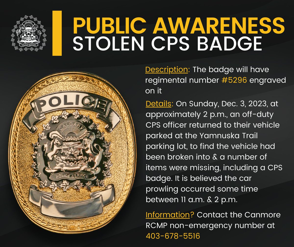 Calgary Police tweet media