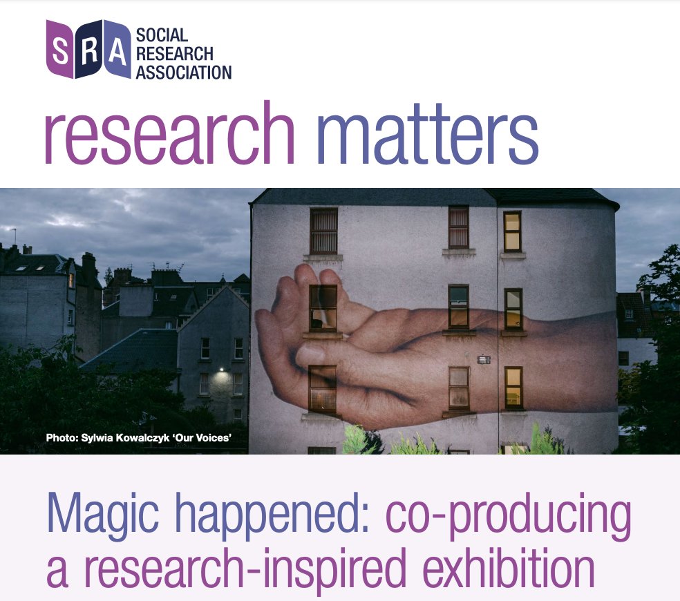 How did our exhibition come to fruition? 📷 Check out new piece for the Research Matters magazine @TheSRAOrg by our own @AnnaGawlewicz & learn how being open to new ways of creating & sharing knowledge allows for magic to happen 🪄🤗 Read the piece 👉 the-sra.org.uk/common/Uploade…