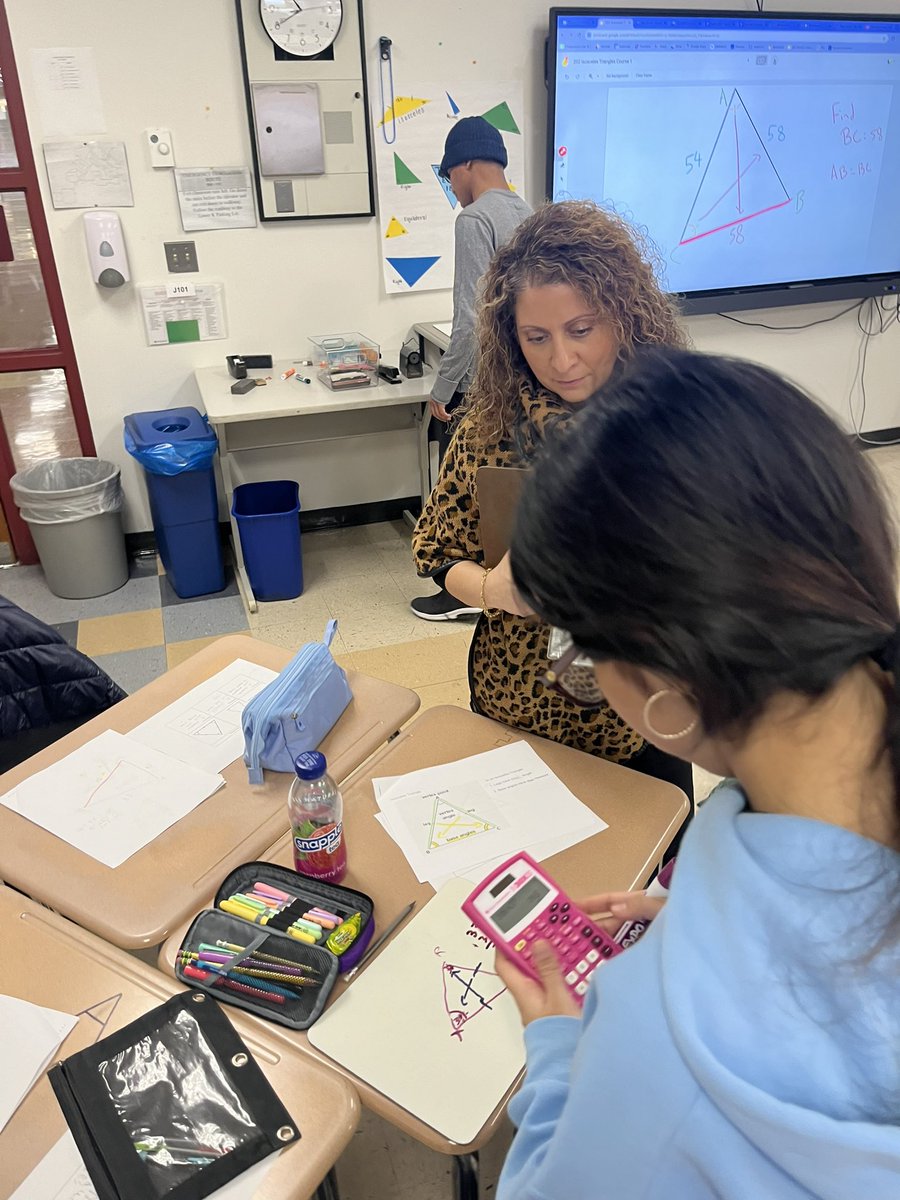 JessicaLeitman's tweet photo. #Team202 is exploring the  🌎 of 🔺s! Unraveling the mysteries of angle-side relationships – it's like discovering the hidden language of shapes. 🧠💡#buildingthinkingclassrooms  @MrInhaber @Greeley_Math @ski626 @Lauren_Olmo @jedelmanCCSD @jsullivan165 https://t.co/6ddJKGYaep