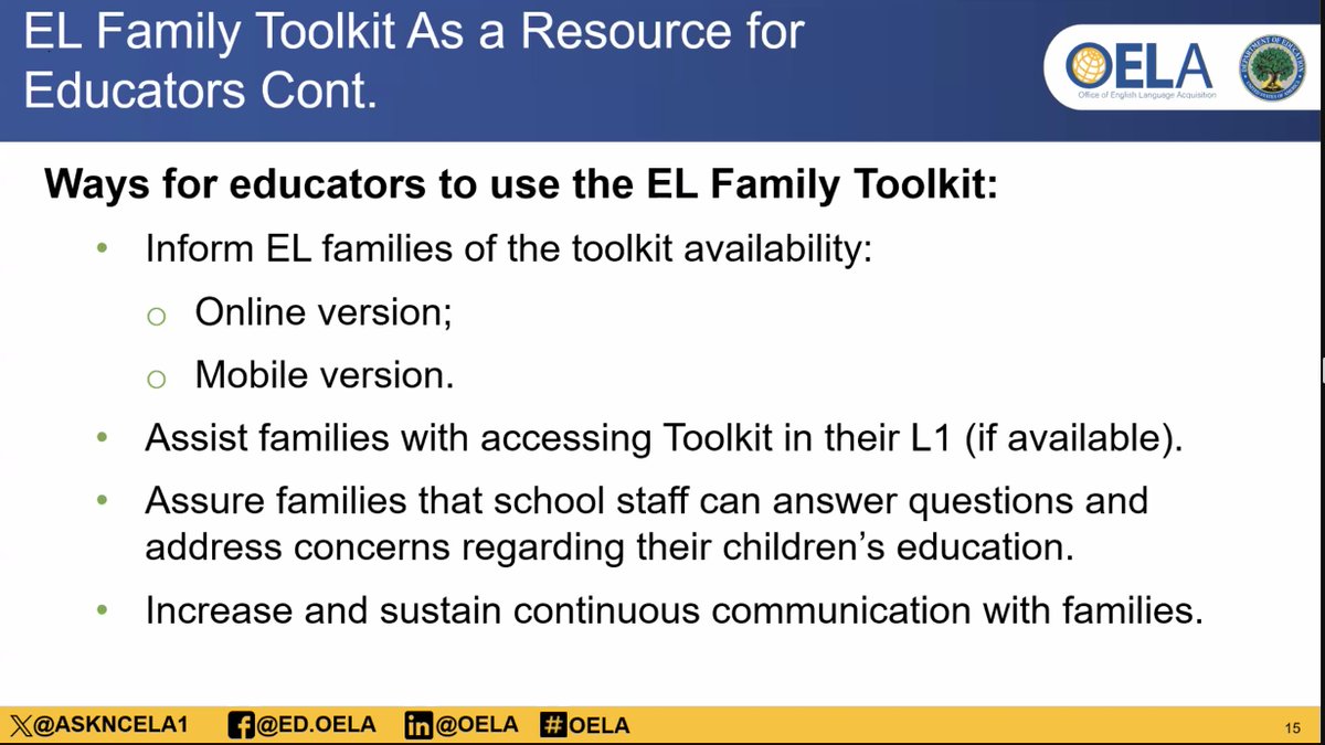 #ELFamilyToolkit #OELA

ncela.ed.gov/educator-suppo…