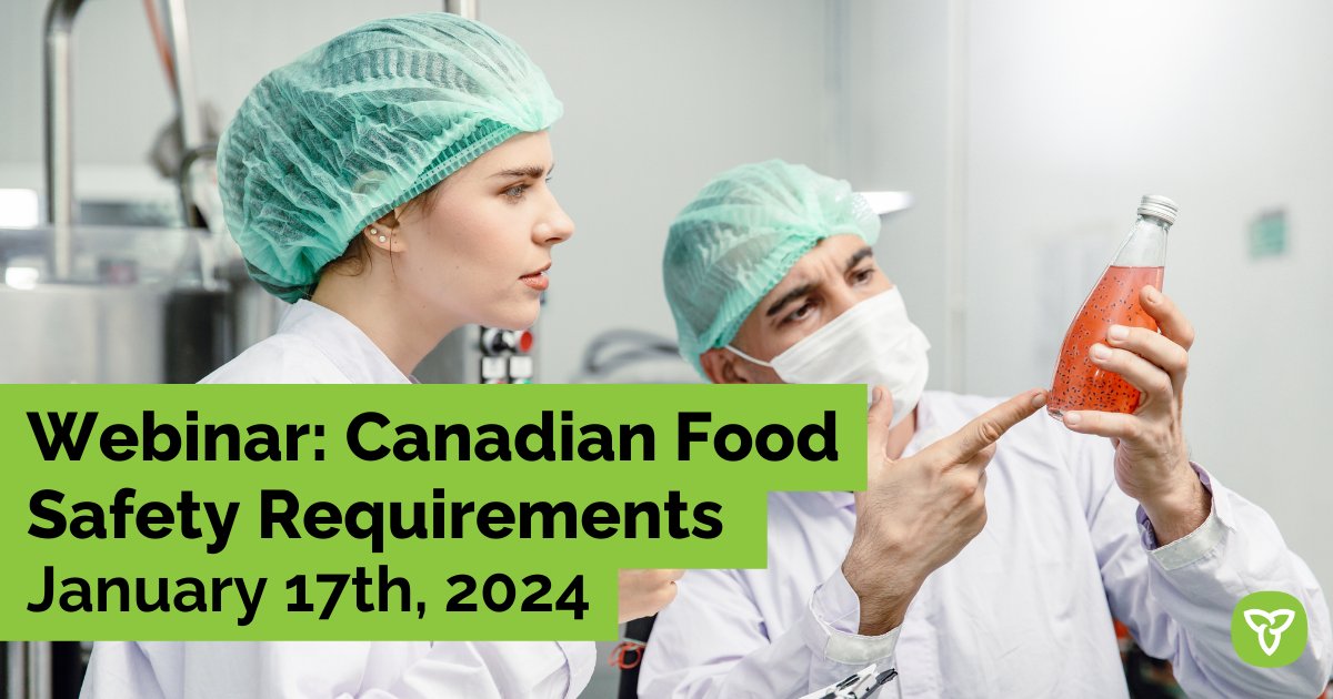 Don’t forget to join us and <a href="/NSF_Intl/">NSF</a> on January 17 at 11am EST for a free webinar discussing Canadian Food Safety requirements! Register now! …fety-requirements.omafrabdb-events.ca/register/regis…
#foodandbeverage