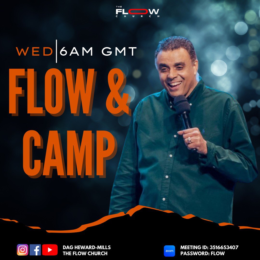 You CANNOT miss tomorrow’s Flow & Camp. Many have been blessed and shared their testimonies … yours is also  coming! See you tomorrow at 6AM GMT!

#flow&camp #onlinechurch #flowwithme #flowchurch #theflowchurch #daghewardmills