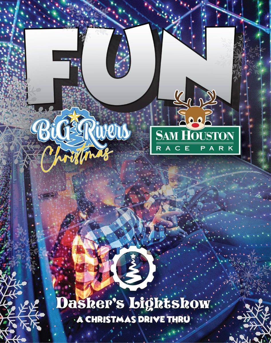 DashersLights's tweet photo. TWO KINDS OF FUN! at TWO LOCATIONS with TWO DIFFERENT SHOWS!🎄🦌

Located at:
✅ Sam Houston Race Park 📍 7575 North Sam Houston Pkwy W, 77064 AND
✅ Big Rivers Waterpark &amp; Adventures 📍 23101 ST HWY 242, New Caney, 77357
🎟 Purchase your tickets TODAY!! https://t.co/NqLbYHEqBU https://t.co/nulLVQSXS7
