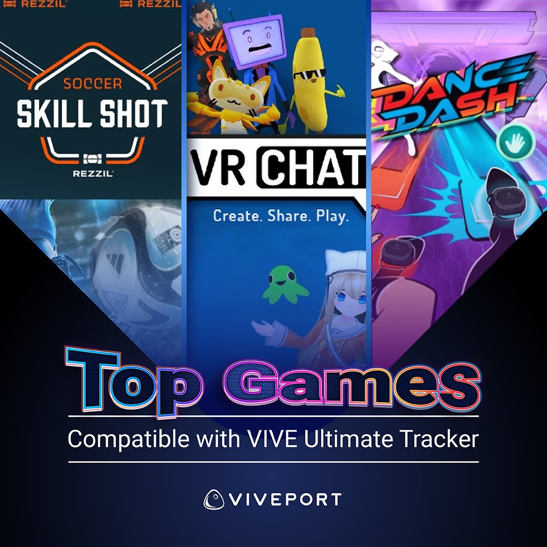 🌟 VIVE Ultimate Tracker is here, offering high-precision, full-body tracking for ultimate gaming immersion. Wondering what to play? Dive into our blog for the best experiences with the @htcvive Ultimate Tracker on VIVEPORT! 🎮 bit.ly/3T9e3pa #VIVETracker #VRTracker