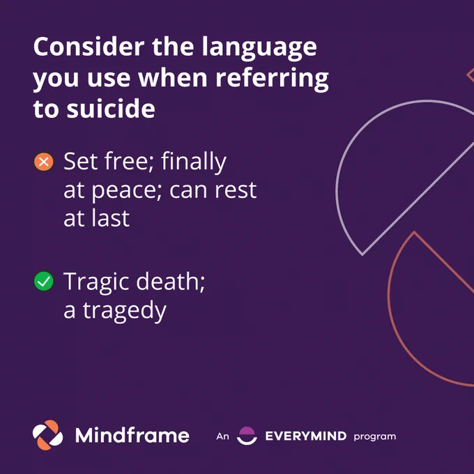MindframeMedia's tweet photo. Good morning to all delegates at @JERAAus conference 2023. See @EverymindAU Project Lead Dr Elizabeth Paton present in this morning's 9am plenary on Our words matter: Guidelines for language use and learn more about media's role in reducing stigma: https://t.co/adNQ2Sb1mu #JERAA https://t.co/9K2j7JXrh6