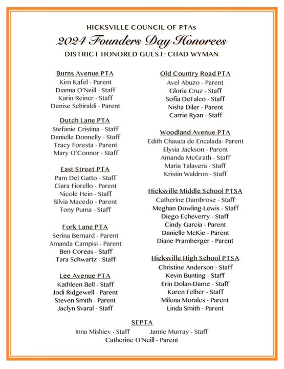 Congratulations to all the 2024 Founders Day honorees! 🧡🖤