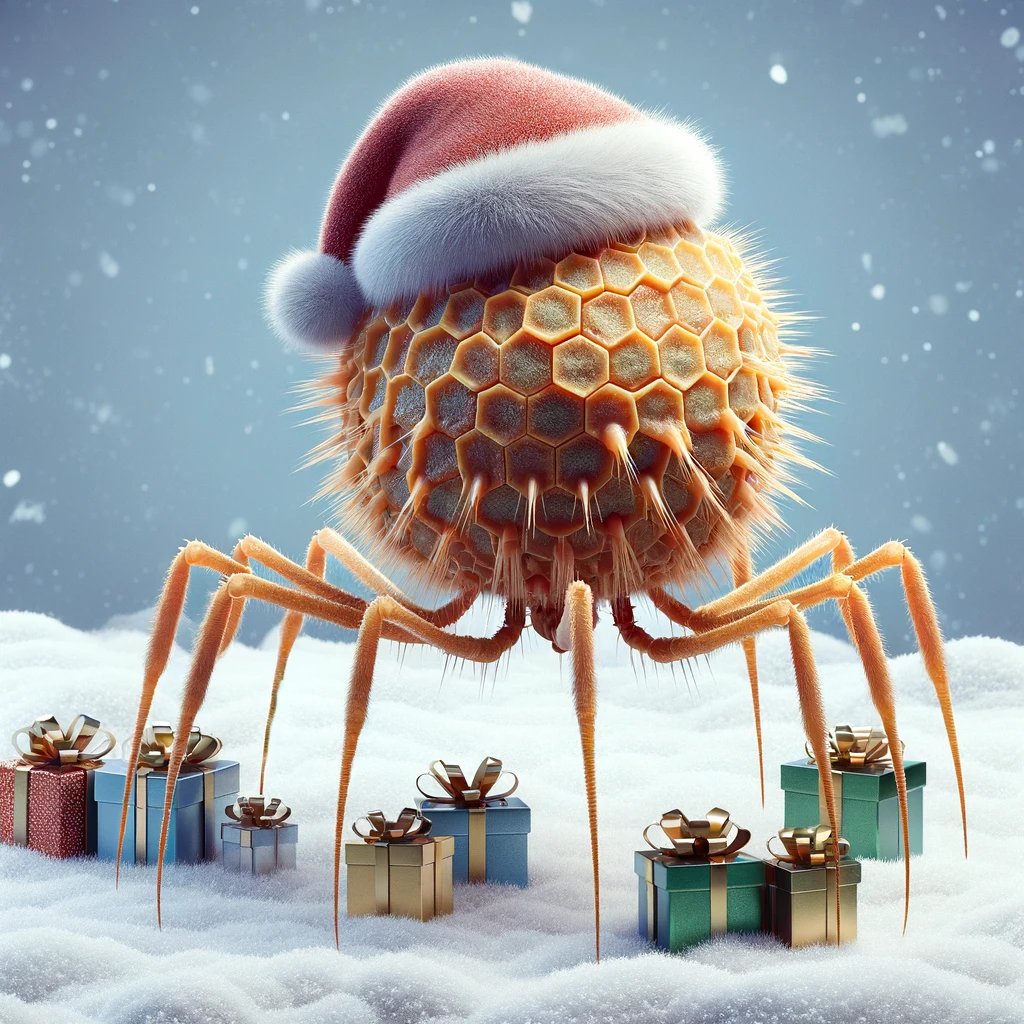 Did you know that there are many more bacteriophages in the world than stars in the universe? Did you know that they constantly infect and kill bacteria? Santa Claus may only come once a year but bacteriophages come approximately 10^32 times a year! #PhageTherapy #Bacteriophages