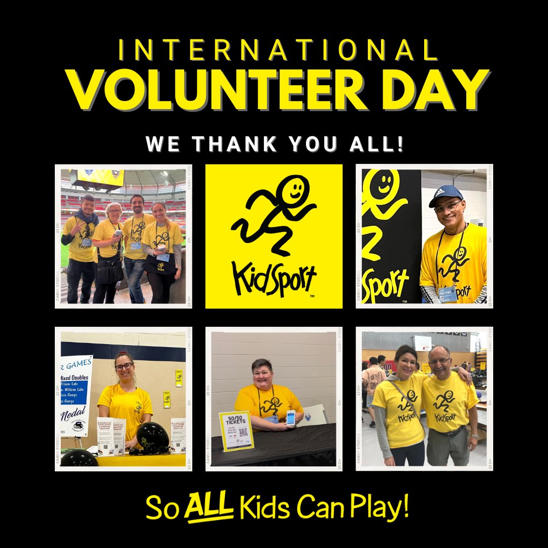 KidSportBC's tweet photo. Hundreds of volunteers across BC are involved with KidSport. These dedicated individuals give thousands of hours to the cause, raising funds to support kids in their local community. Thank you for all that you do!

#internationalvolunteerday #SoALLKidsCanPlay #PoweredbySportBC https://t.co/vfLer9WcqC