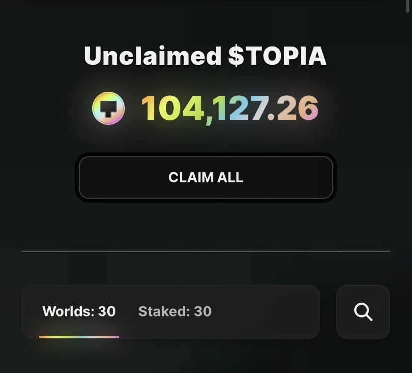 The $TOPIA distribution has officially concluded.

Our snapshot recorded over 25,000 wallets, head over to our website to check if you're eligible to claim. 

👉claim-topia.com

The amount of tokens you receive will depend on your portfolio &amp; snapshot position.