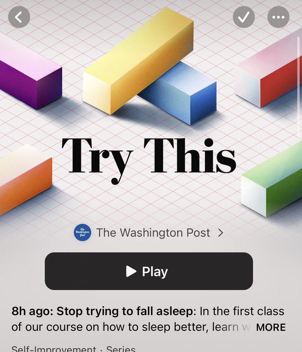 It's the official launch of 'Try This,' the Washington Post's first-ever audio course! The whole idea is to give listeners practical and fun advice so we can all become better-functioning humans. And we start with the most precious— how to get better sleep.washingtonpost.com/podcasts/try-t…