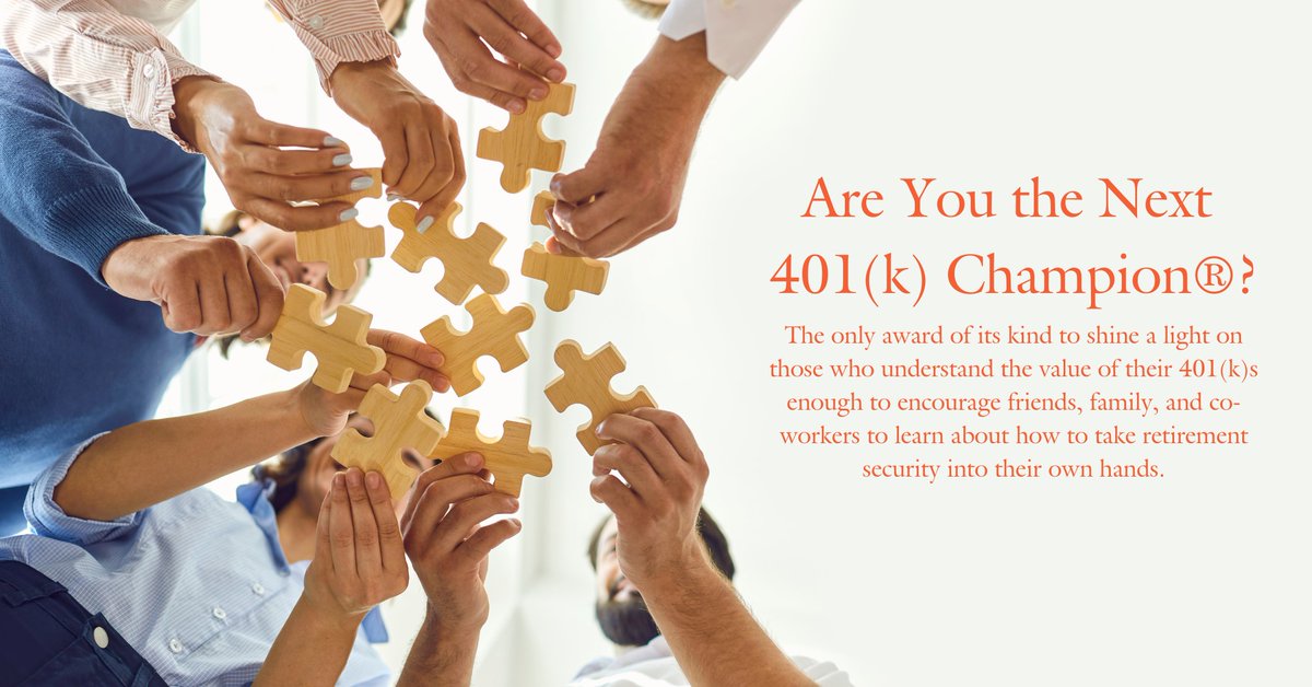 The deadline for you to become a 401(k) Champion® and earn $1,000 is just around the corner. There is no cost to apply, so go to 401kchampion.com/apply/ and enter the 2023 competition by Dec. 14. #401kchampion #companybenefits