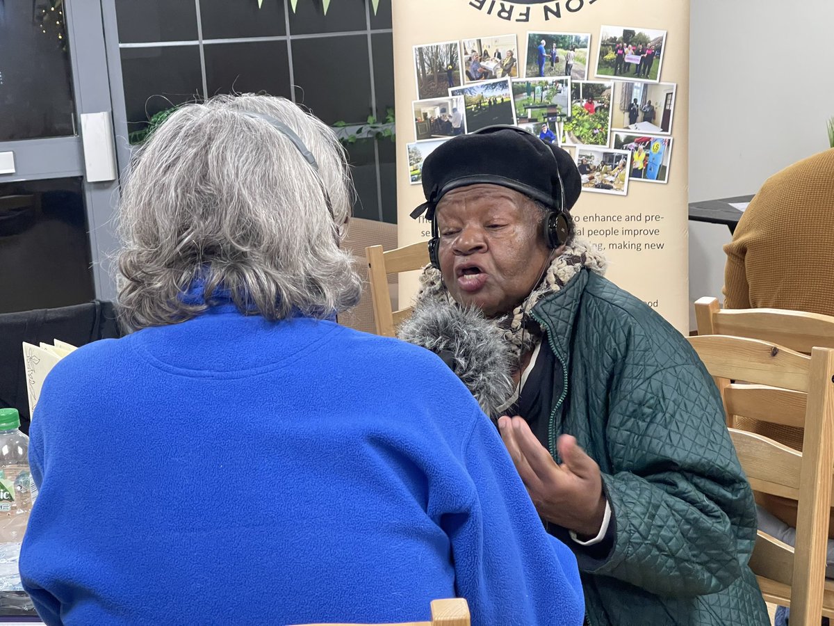 Once everyone gets talking they have great stories to tell about belonging and arriving in #leicester #stories @LeicComRadio @Evington_Echo @DMUEngage