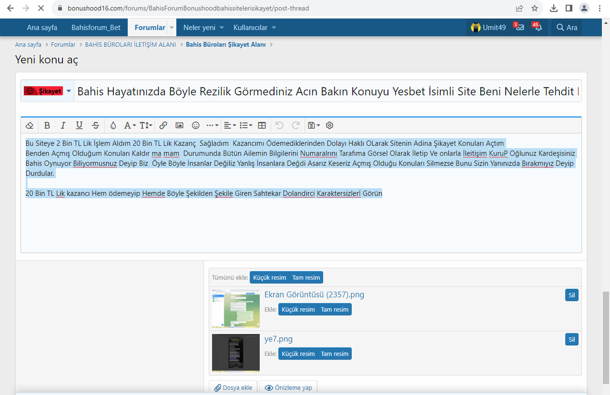 Yesbetanlik's tweet photo. Bahis Hayatınızda Böyle Rezilik Görmediniz Acın Bakın Konuyu Yesbet İsimli Site Beni Nelerle Tehdit Ediyor

Amcadan Babaya kardeşden Abiden Kuzenlere Kadar Herkesi Arayip Oğlunuz Kardeşiniz İdda Oynuyor Açmış Olduğum bu Şikayet Hesaplarını Silmemem Durumunda ASARIZ KESERİZ DYRLAR https://t.co/4uYMUxEpBG