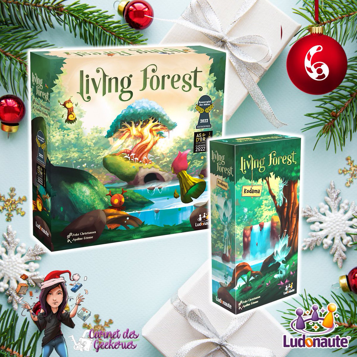 #CONCOURS 🎄𝐂𝐚𝐥𝐞𝐧𝐝𝐫𝐢𝐞𝐫 𝐝𝐞 𝐥'𝐀𝐯𝐞𝐧𝐭 🎅 Case n°6

Prêts à sauver la forêt et son arbre sacré en proie aux terribles flammes d’Onibi ?

🎁A gagner : Living Forest et son extension Kodama
🎄RT + Follow @_hina___ et <a href="/ludonaute/">Ludonaute</a> 

🌟 Fin le 12/12/2023

🇫🇷
#j2s #bgg