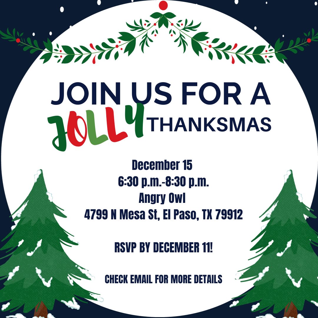 SWTerryAlumni's tweet image. Alumni! The TSAA Southwest Chapter invites you and a guest to this year’s Thanksmas! Enjoy a night of fun with us at Angry Owl on December 15! Check your emails for more information and to RSVP! 🎄🦃⭐️