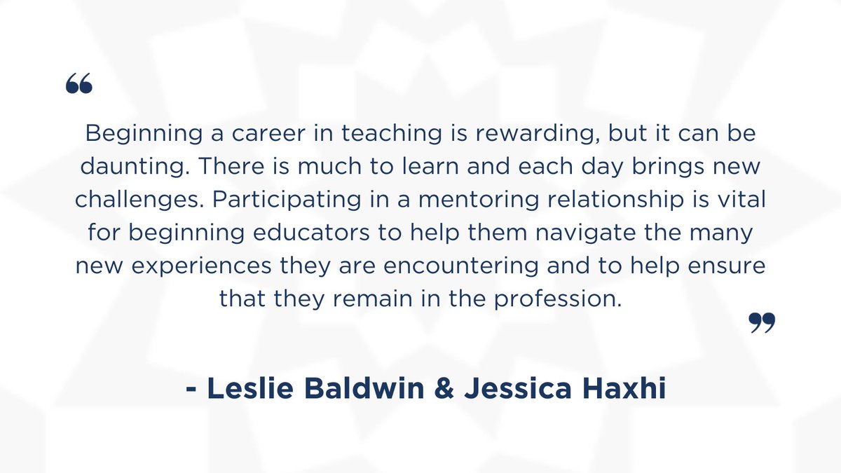 Education experts, Dr. Leslie Baldwin & Jessica Haxhi, talk about mentoring new and future teachers in their recent TLE article. Read more in the latest issue of TLE: bit.ly/2QNKo3w 
#TuesdayTLE