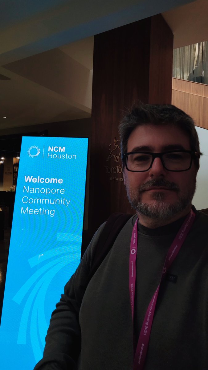 Attending <a href="/nanopore/">Oxford Nanopore</a> #nanoporeconf Houston in person for the first time. Very happy! Thanks <a href="/nanopore/">Oxford Nanopore</a> and <a href="/NataliaCortesT/">Natalia Cortes</a> for the support. Also to <a href="/LKamenetzky/">Laura Kamenetzky</a>, and I expect to be a good representative of Argentina's network