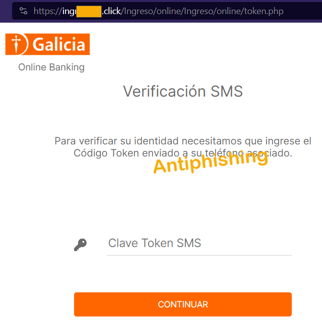 CUIDADO: nuevo correo de #phishing de <a href="/BancoGalicia/">Galicia</a> utiliza un enlace acortado y luego redirecciona a un sitio ".click".
Roba datos personales, credenciales y el token del 2FA.