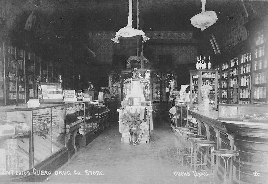 Have a nice afternoon, friends.
Pic: Cuero Drug Store in Cuero, Texas (abt 1906)