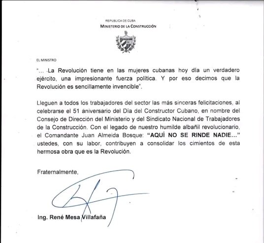 Emp_Avilmat's tweet photo. ✅Acto provincial por el Día del Constructor
➡️En representación de la empresa #Avilmat, sede del evento, Rachel Febles García da lectura a la carta de felicitación de @Rene_MesaMICONS 
#CiegodeÁvila #LatirAvileño @PaulinoPrezVie1 @CAvilmat https://t.co/XfubnAaSX0