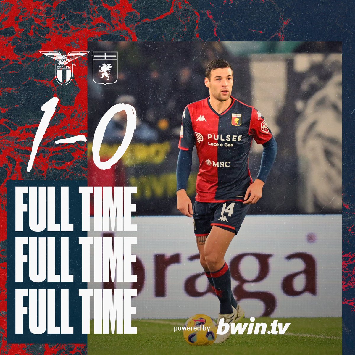 GenoaCFC's tweet photo. ⏹️ FT: #LazioGenoa 1️⃣-0️⃣ https://t.co/sMtnmFEcQD