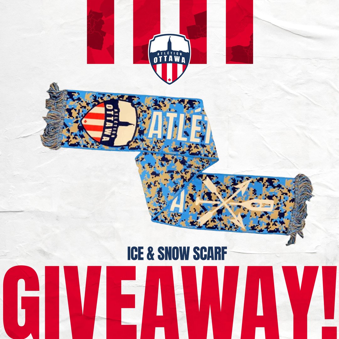 atletiOttawa's tweet image. 🚨 GIVEAWAY 🚨

🌨 Winter is here ☃️ Retweet for a chance to win an Atleti "Ice &amp;amp; Snow Scarf" ❄️🧣‼️

👀 A winner will be chosen Friday ⏳🗓✅

#ForOttawa | #PourOttawa