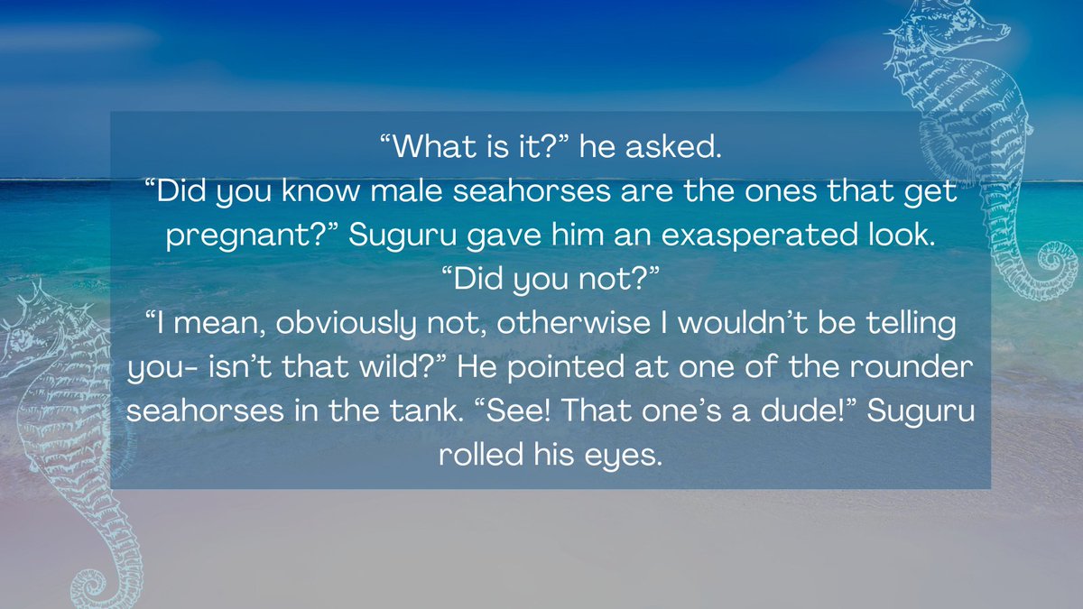 spicyplotting's tweet photo. My fic for the @5SummersBang, accompanying a lovely piece by @kniveswoods

I present to you: Hippocampus!

🔗https://t.co/0mtdEp7BqW https://t.co/05w06TojId
