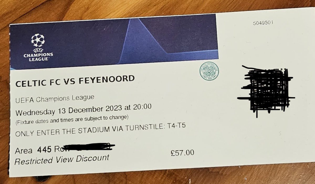 Pingu (@____pingu____) on Twitter photo Spare for Feyenoord Β£57 area 445
Based in north east England or can meet in Glasgow city centre any time from Tuesday 6pm. Or post to you. <a href="/SparesCeltic/">Celtic Spares</a> Spare for Feyenoord Β£57 area 445
Based in north east England or can meet in Glasgow city centre any time from Tuesday 6pm. Or post to you. <a href="/SparesCeltic/">Celtic Spares</a>
