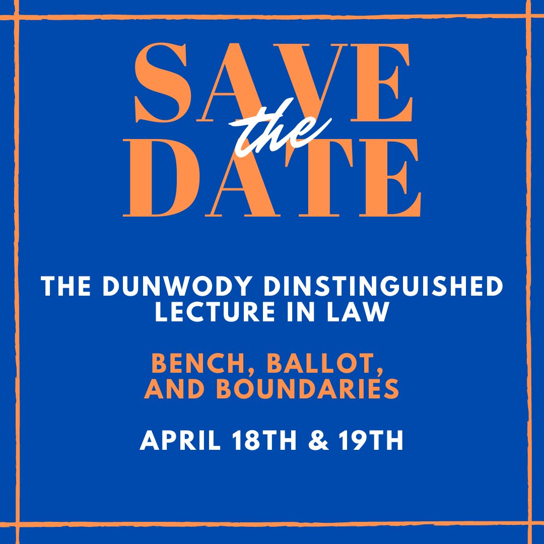 Florida Law Review (@floridalawrev) on Twitter photo Join us for a two-day event dedicated to election law! Thursday, engage with panels featuring professors and practitioners. Friday showcases the Dunwody Lecture delivered by <a href="/RickPildes/">Rick Pildes</a>, followed by an Alumni Lunch. Cap off the day with the Orange and Blue Game on Friday evening! Join us for a two-day event dedicated to election law! Thursday, engage with panels featuring professors and practitioners. Friday showcases the Dunwody Lecture delivered by <a href="/RickPildes/">Rick Pildes</a>, followed by an Alumni Lunch. Cap off the day with the Orange and Blue Game on Friday evening!