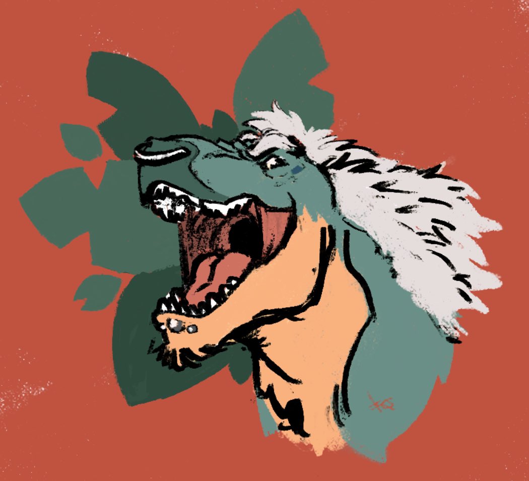 I had the sketch and decided to color it today , forgot what reference I used tho… could make some more of these . rawr!