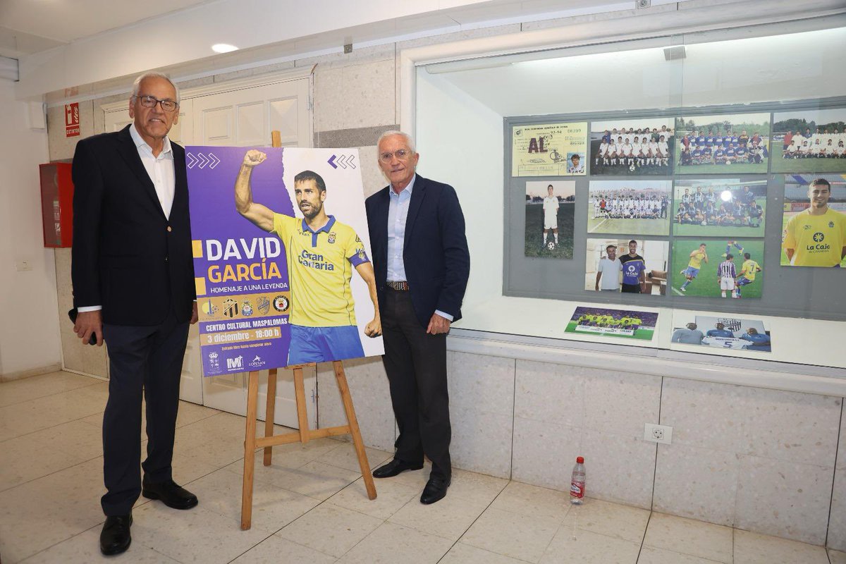 Ramon_SuarezO's tweet photo. David García Santana será leyenda del fútbol en la Ciudad Deportiva de Maspalomas
El campo de fútbol nº 1 llevará el nombre del futbolista local #DavidGarcía homenajeado este domingo por unos amigos suyos de #Maspalomas @pacogcaridad @UDLP_Oficial #CDMaspalomas
@Lopesan https://t.co/N8HNc8A5KM